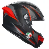 Kask motocyklowy AGV K6S SLASHCUT BLACK/GREY/RED