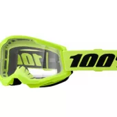 Okulary dla dzieci 100% strata2 yellow fluo clear lens