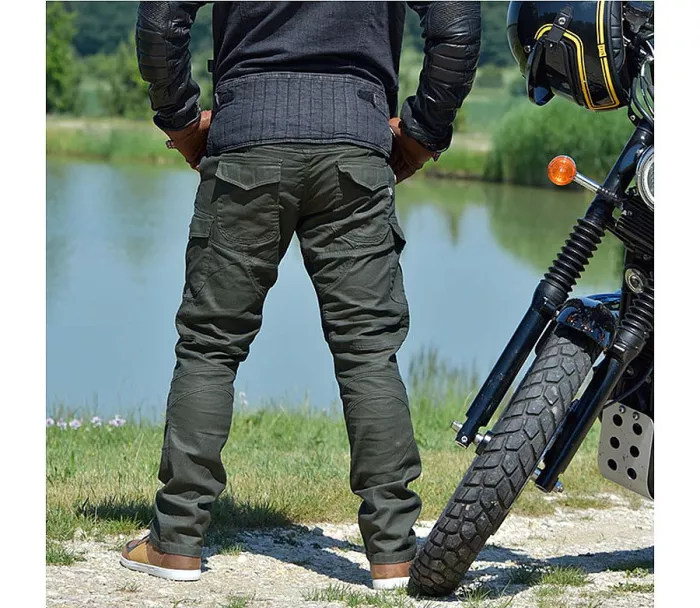 Jeansy Kevlar do motocykla Trilobite Acid Scrambler khaki 2.0 rozmiar 44
