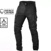 Spodnie motocyklowe męskie Trilobite Acid Scrambler doublelayer AAA black