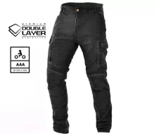 Spodnie motocyklowe męskie Trilobite Acid Scrambler doublelayer AAA black