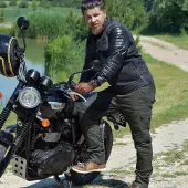 Jeansy Kevlar do motocykla Trilobite Acid Scrambler khaki 2.0 rozmiar 44