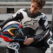 Kask motocyklowy Alpinestars Supertech R10 Pedro Acosta Le blue/red/white matt