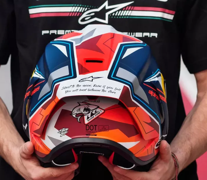 Kask motocyklowy Alpinestars Supertech R10 Pedro Acosta Le blue/red/white matt