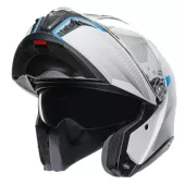 Kask motocyklowy AGV TOURMODULAR MULTI MPLK FREQUENCY LIGHT GREY / BLUE