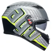 AGV K3 E2206 MPLK FORTIFY GREY/BLACK/YELLOW FLUO vel. 2XL