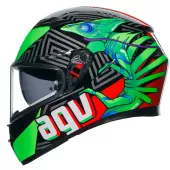 Kask motocyklowy AGV K3 E2206 KAMALEON BLACK/RED/GREEN