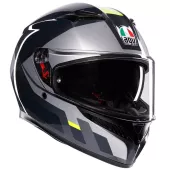 Kask motocyklowy AGV K3 E2206 MPLK SHADE GREY/YELLOW FLUO