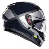 Kask motocyklowy AGV K3 E2206 MPLK SHADE GREY/YELLOW FLUO