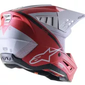 Kask motocrossowy Alpinestars S-M5 Rayon czerwono-biały mat