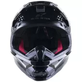 Kask motocrossowy Alpinestars S-M10 Supertech Solid czarny/błyszczący karbonowy