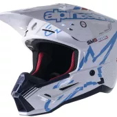 Kask motocrossowy Alpinestars S-M5 Action biało/niebieski połysk