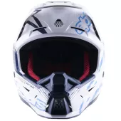 Kask motocrossowy Alpinestars S-M5 Action biało/niebieski połysk