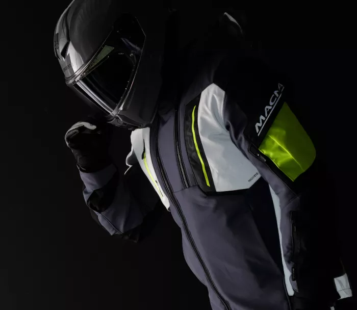 Macna Angle 2.0 light grey/fluo yellow men jacket vel.L