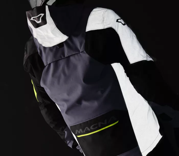 Macna Angle 2.0 light grey/fluo yellow men jacket vel.L