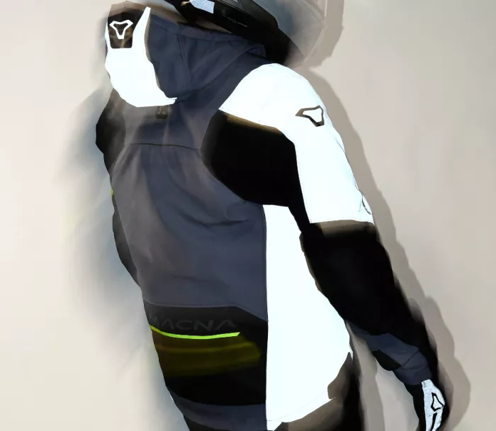 Macna Angle 2.0 light grey/fluo yellow men jacket vel.L