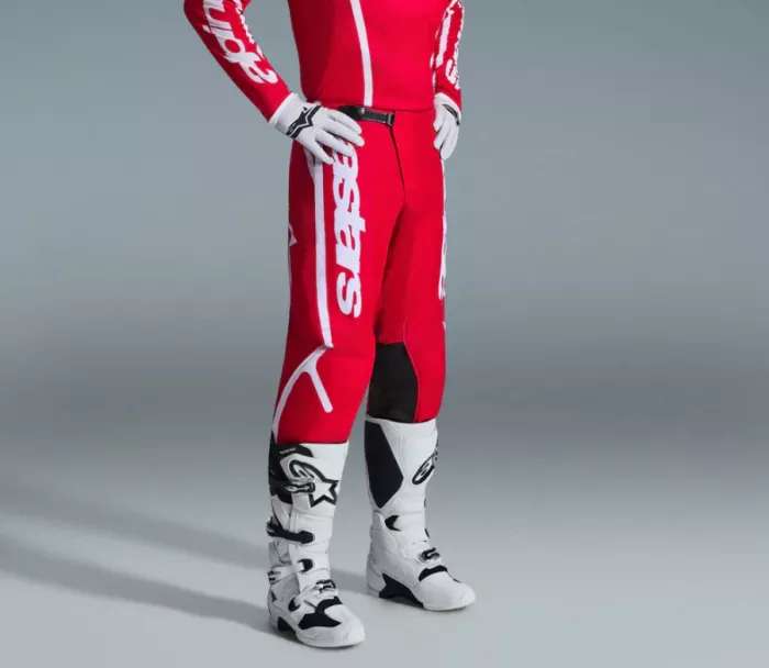 Spodnie motocrossowe Alpinestars Fluid Apex red/white