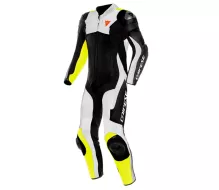 Kombinezon motocyklowy Dainese ASSEN 2 CZARNY / BIAŁY / ŻÓŁTY FLUO