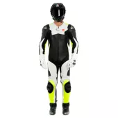 Kombinezon motocyklowy Dainese ASSEN 2 CZARNY / BIAŁY / ŻÓŁTY FLUO