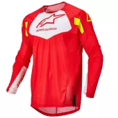 Koszulka motocrossowa Alpinestars Techstar Factory czerwono/biało/żółta