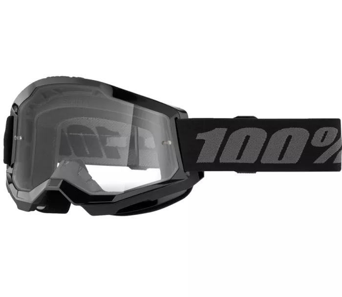 Gogle motocrossowe 100% strata2 black clear lens