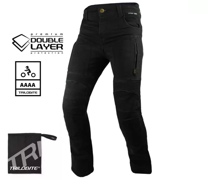Trilobite Parado doublelayer AAAA slim fit men jeans long black level 2 vel. 40