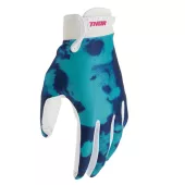 Rękawice motocrossowe Thor Launchmode Bleach white/aqua