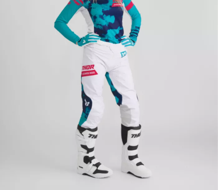 Spodnie damskie Thor Launchmode Bleach white/aqua