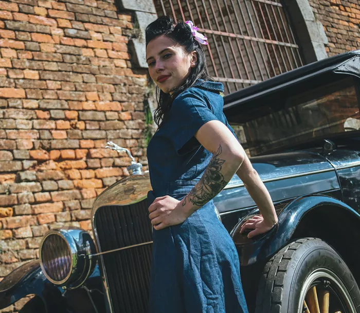 Damska jeansowa sukienka Rusty Pistons Toim