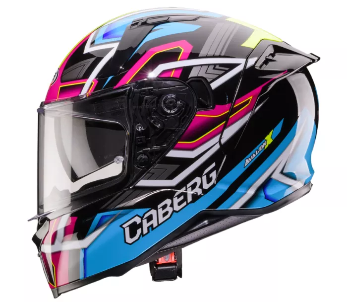 Kask motocyklowy Caberg Avalon X Brama black/l. blue/yellow fluo/fuchsia