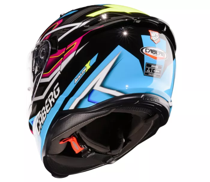 Kask motocyklowy Caberg Avalon X Brama black/l. blue/yellow fluo/fuchsia