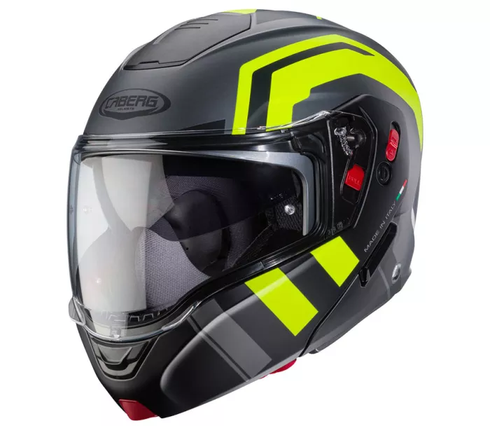 Kask motocyklowy Caberg Horus X Road matt gun metal/czarno-żółty fluo