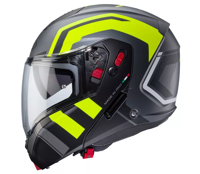 Kask motocyklowy Caberg Horus X Road matt gun metal/czarno-żółty fluo
