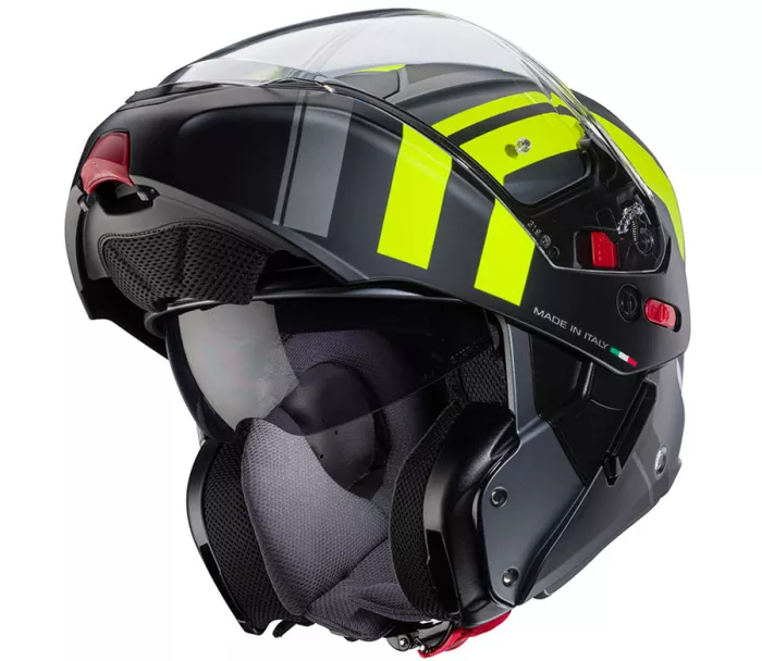 Kask motocyklowy Caberg Horus X Road matt gun metal/czarno-żółty fluo