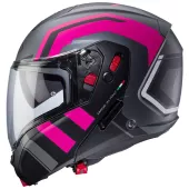 Kask motocyklowy Caberg Horus X Road matt gun metal/czarny/fuksja rozmiar M