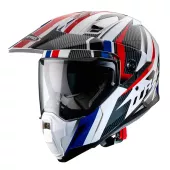 Kask motocyklowy Caberg XTRACE SAVANA biały / czerwony / niebieski rozmiar XL