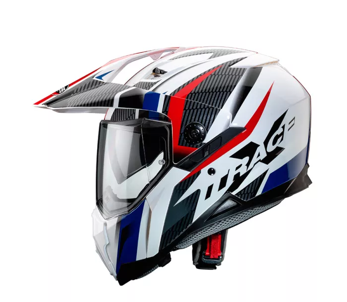 Kask motocyklowy Caberg XTRACE SAVANA biały / czerwony / niebieski rozmiar XL