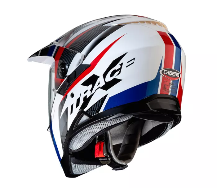 Kask motocyklowy Caberg XTRACE SAVANA biały / czerwony / niebieski rozmiar XL