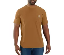 Koszulka CARHARTT Force Pocket S/S brown