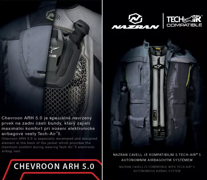 Kurtka motocyklowa Nazran Cavell Tech-Air czarno/czerwona