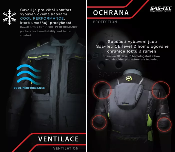 Kurtka motocyklowa Nazran Cavell Tech-Air czarno/czerwona
