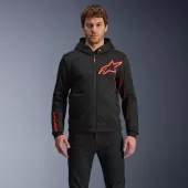 Męska bluza motocyklowa Alpinestars Chrome Air sport black/fluo red