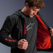 Męska bluza motocyklowa Alpinestars Chrome Air sport black/fluo red