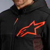 Męska bluza motocyklowa Alpinestars Chrome Air sport black/fluo red