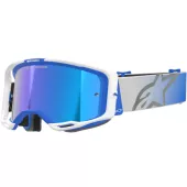 Gogle motocrossowe Alpinestars Vision 8 Corp blue/white/mirror blue