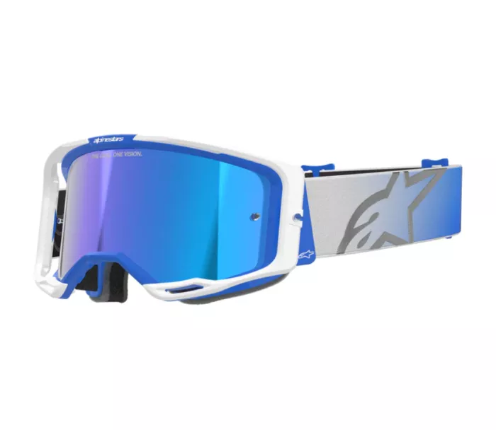 Gogle motocrossowe Alpinestars Vision 8 Corp blue/white/mirror blue