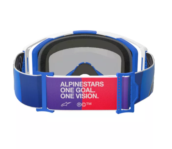 Gogle motocrossowe Alpinestars Vision 8 Corp blue/white/mirror blue