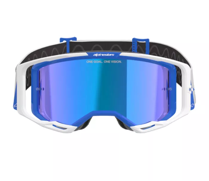 Gogle motocrossowe Alpinestars Vision 8 Corp blue/white/mirror blue