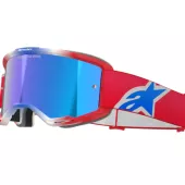 Gogle motocrossowe Alpinestars Vision 5 Corp red/white/blue/mirror blue