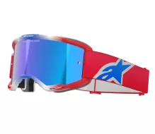 Gogle motocrossowe Alpinestars Vision 5 Corp red/white/blue/mirror blue